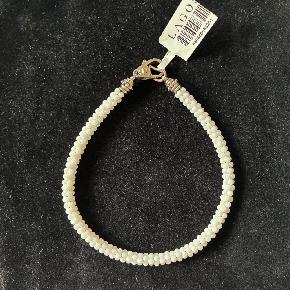 LAGOS White Ceramic Beaded Bracelet
